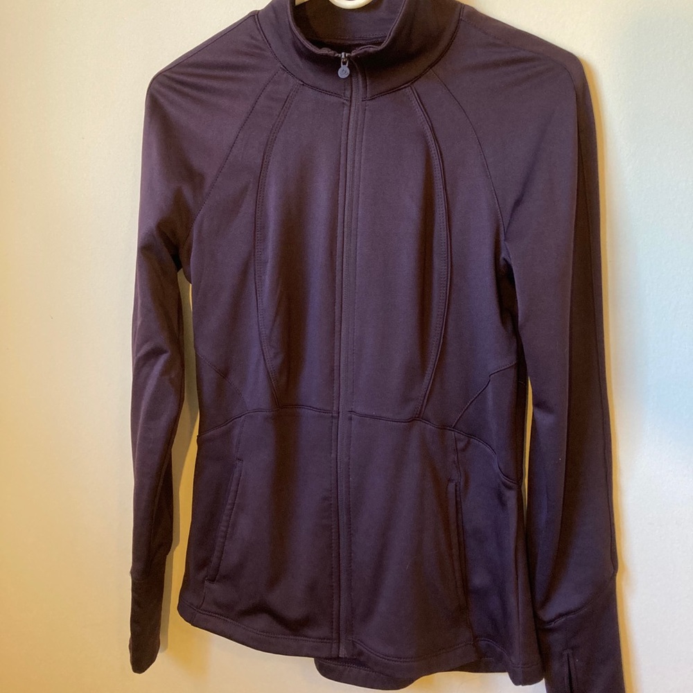 Apana XS Plum Zip Up Athletic Top